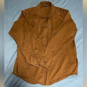 SEAN JOHN DRESS SHIRT CLASSIC FIT BROWN
